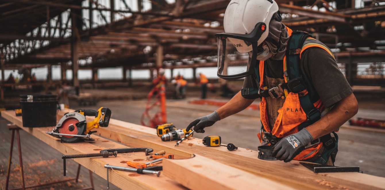 Worker on construction site