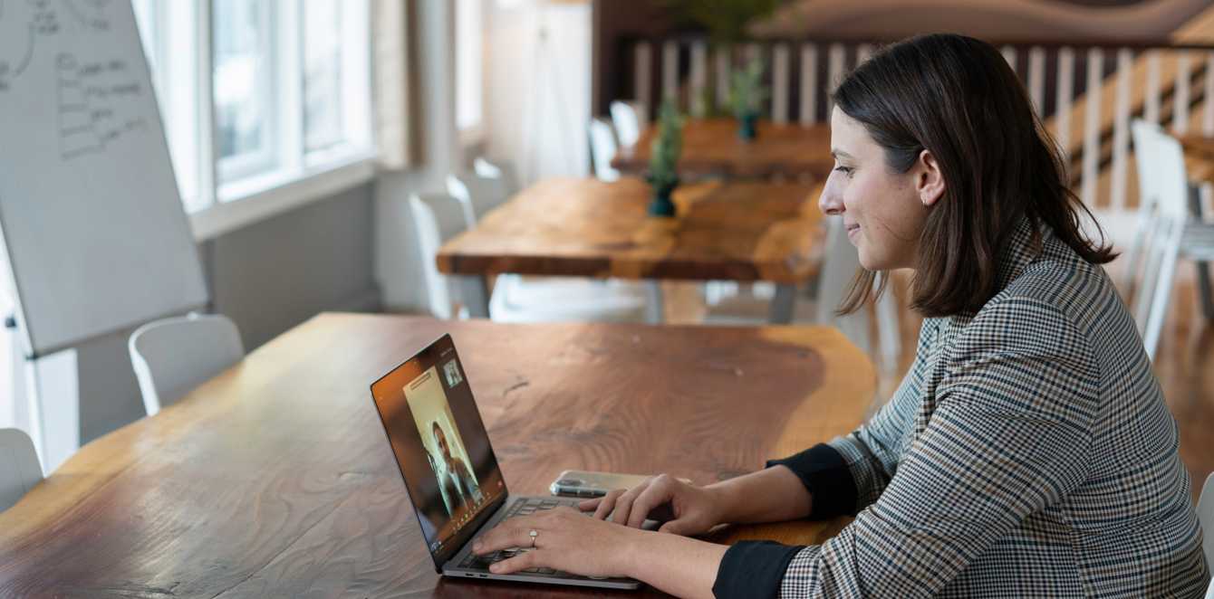 Person on a video call