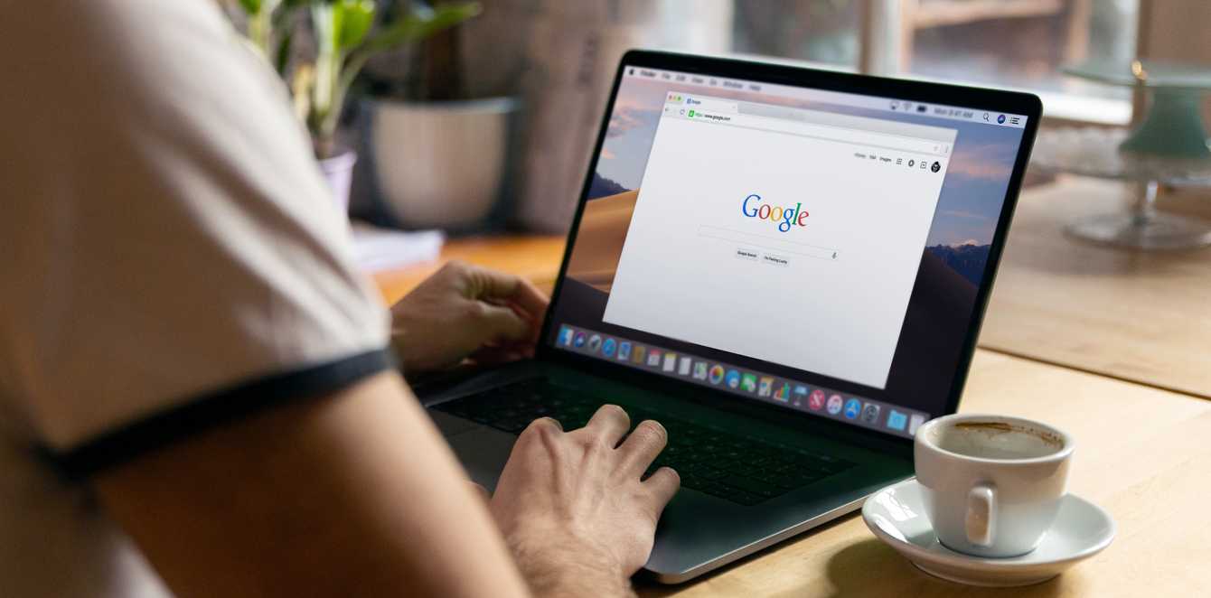 Person working on a laptop