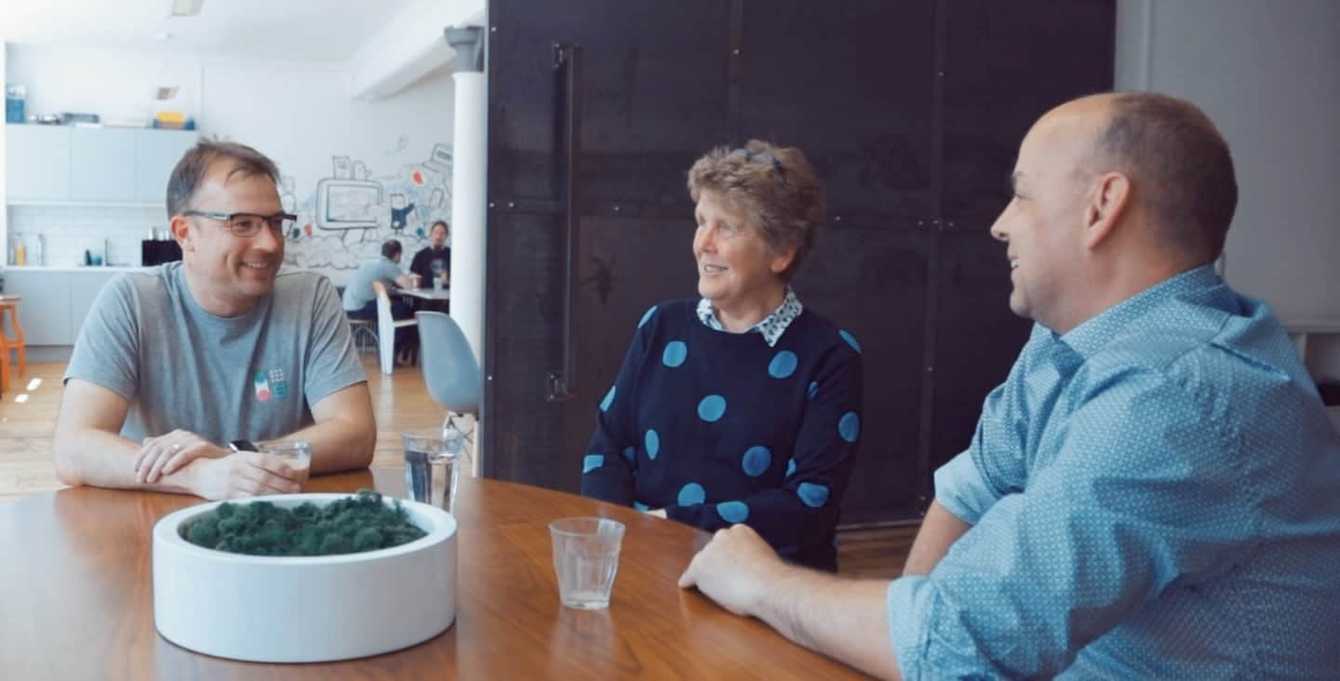 Phil, Wendy & Duncan - founders of Capsule sitting at table