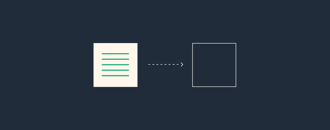 abstract image representing moving data from one box to another